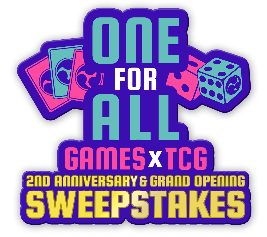 One For All Games x TCG 2nd Anniversary & East Peoria Grand Opening Sweepstakes